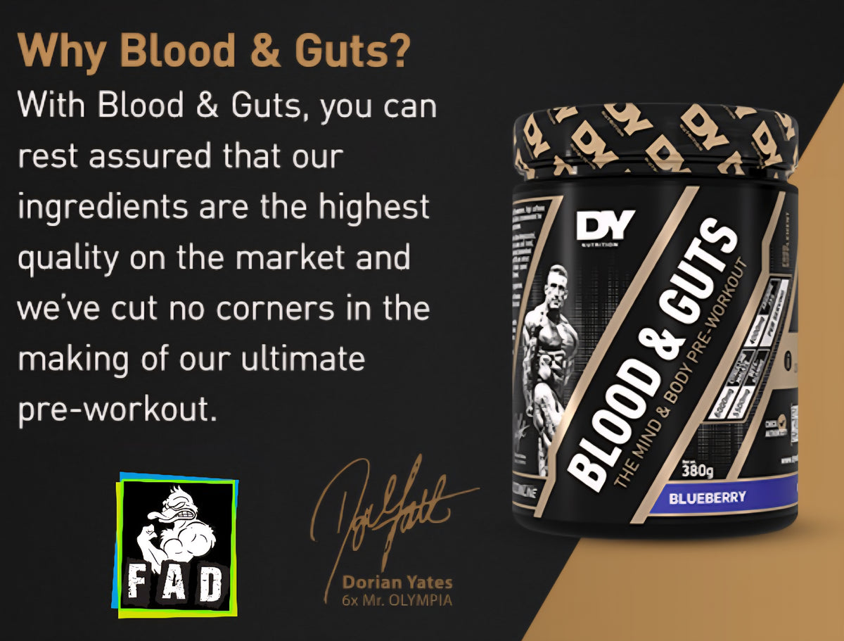DY Nutrition Blood & Guts Pre Workout 20 Servings - High-Intensity Training Formula