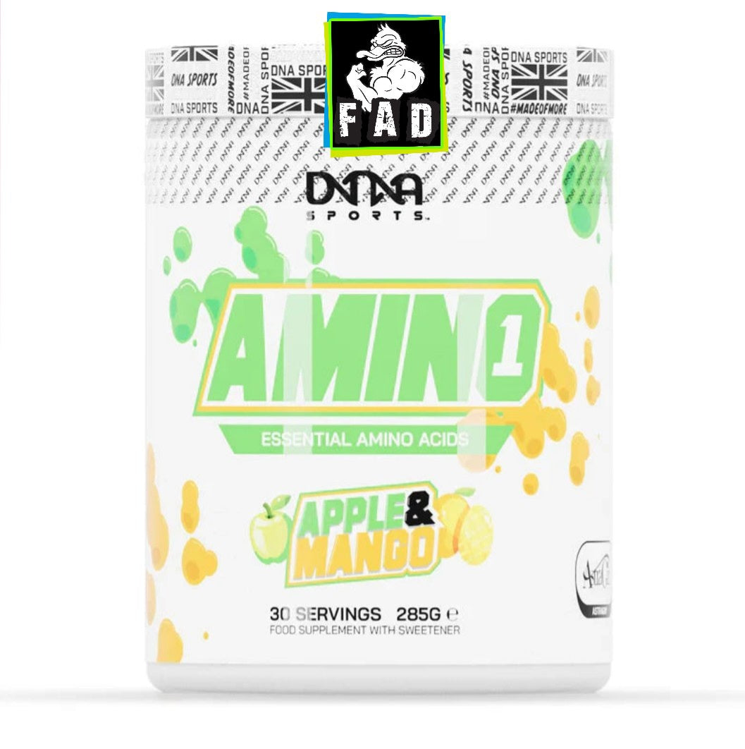 DNA Sports Amino 1 EAA - Complete Essential Amino Acids for Muscle Recovery & Growth -  285g