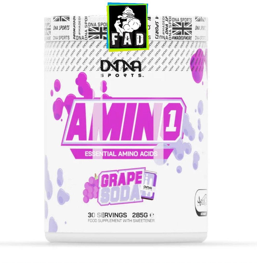 DNA Sports Amino 1 EAA - Complete Essential Amino Acids for Muscle Recovery & Growth -  285g
