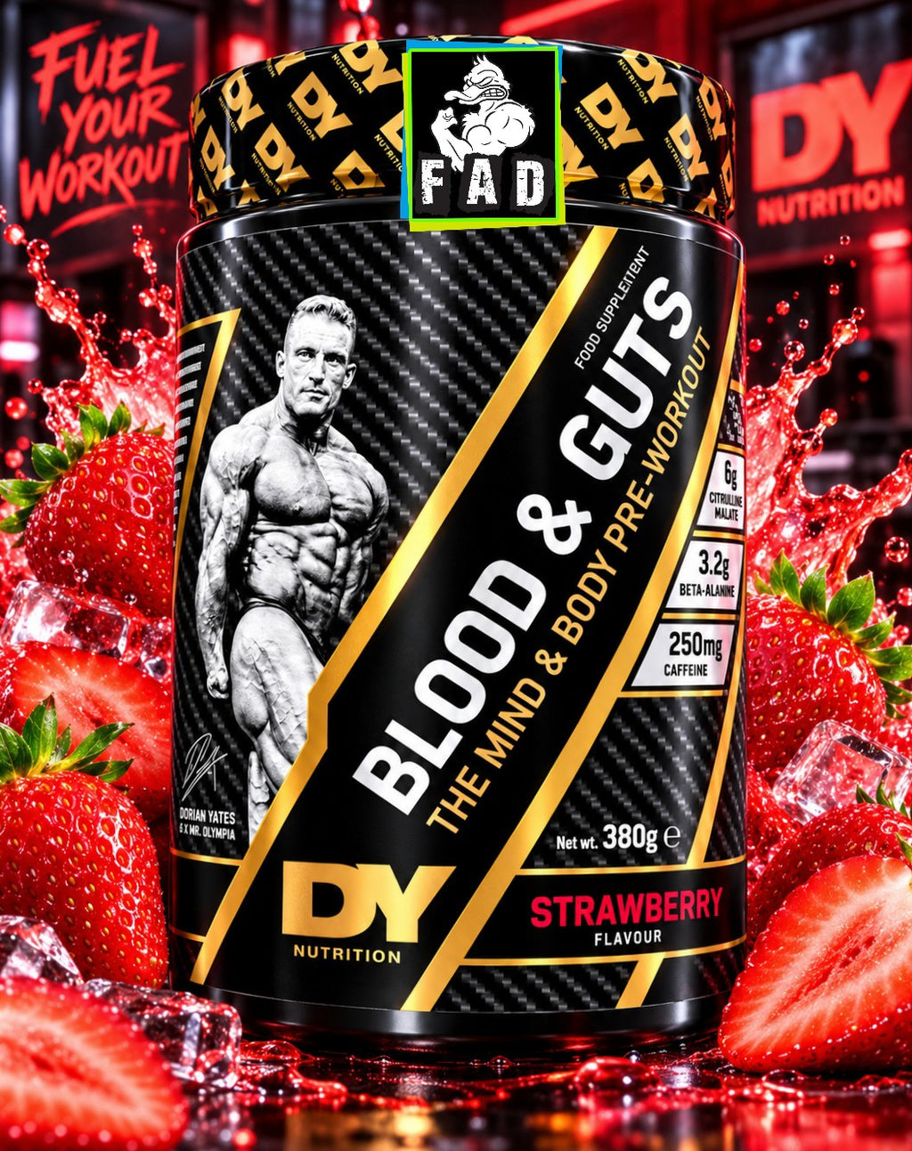 DY Nutrition Blood & Guts Pre Workout 20 Servings - High-Intensity Training Formula