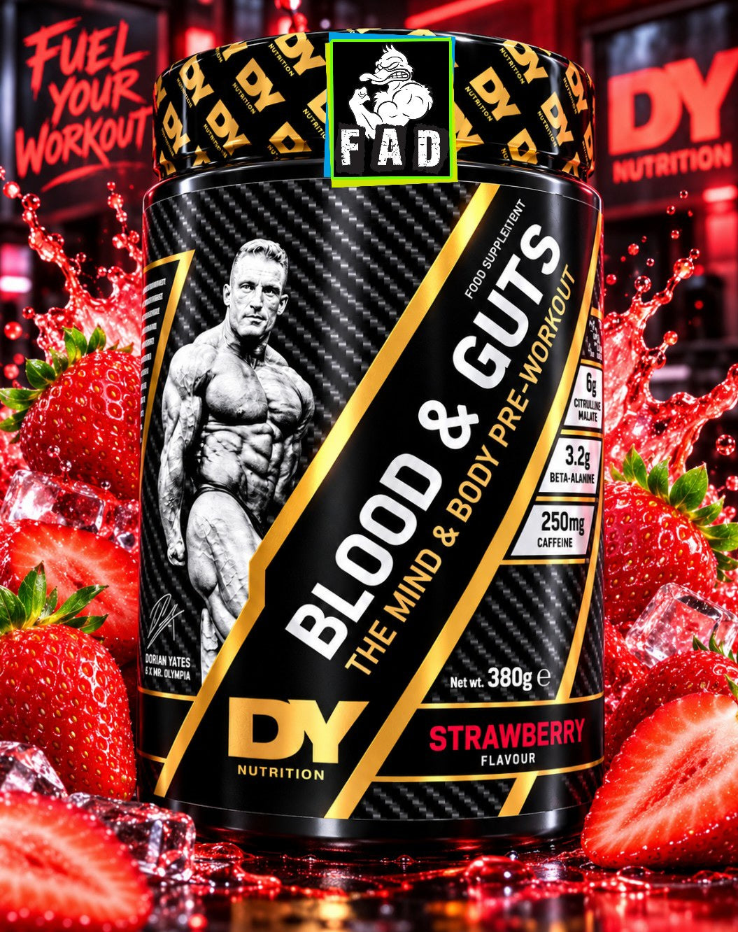 DY Nutrition Blood & Guts Pre Workout 20 Servings - High-Intensity Training Formula