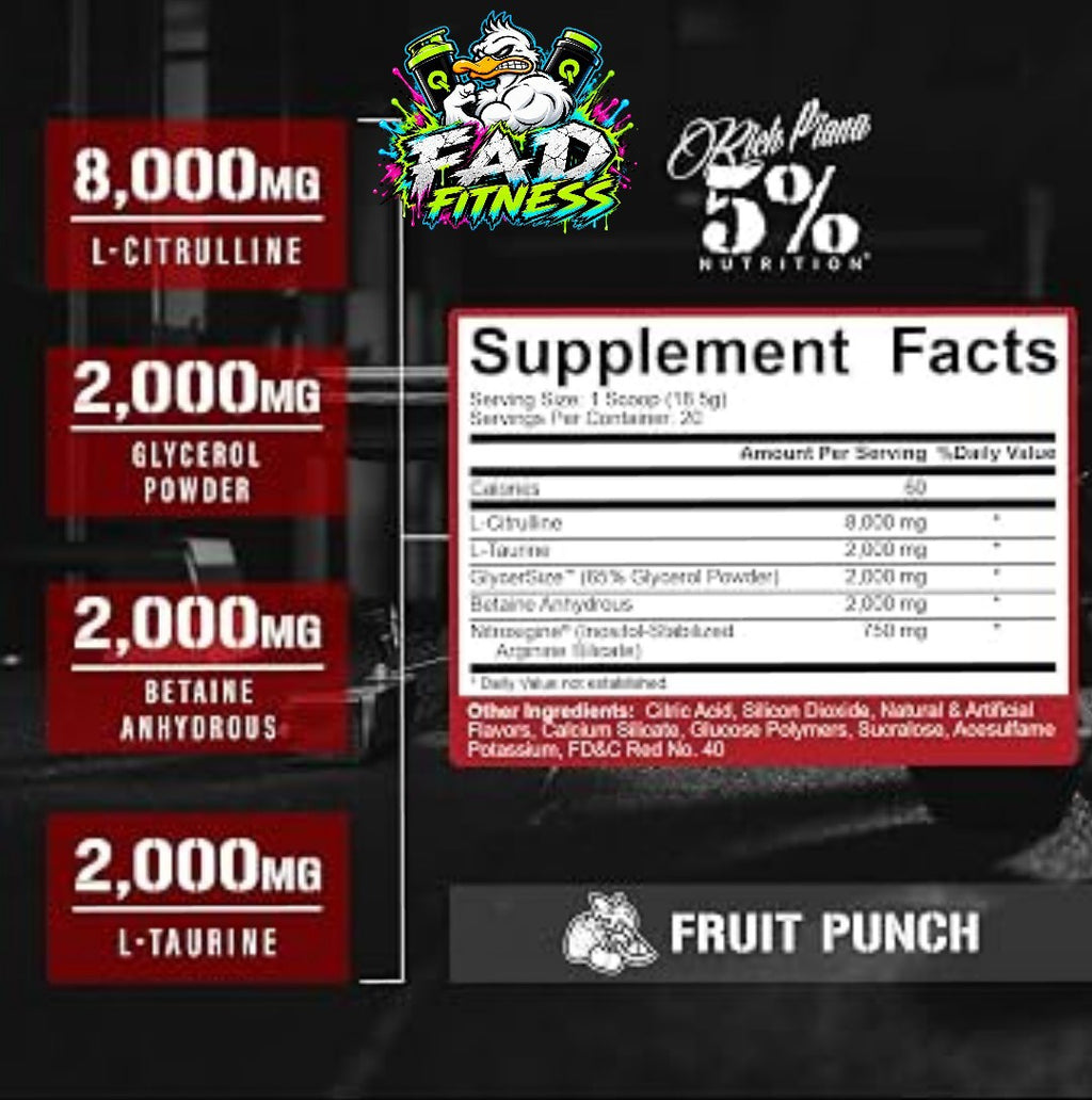 5% Nutrition Full AF Stim Free Pump Formula for Maximum Muscle Fullness & Hydration
