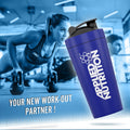 Applied Nutrition USN Stainless Steel Shaker - 750ml Blue Shaker Bottle for Smoothies and Protein Drinks