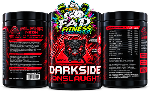 Alpha Neon Darkside Onslaught -30 Servings Maximum Endurance & Muscle Pump Supplement