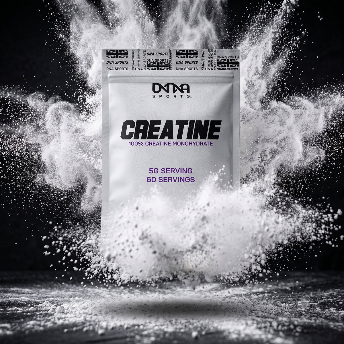 DNA Sports 100% Creatine Monohydrate 200 Servings 5g per serving Unflavoured