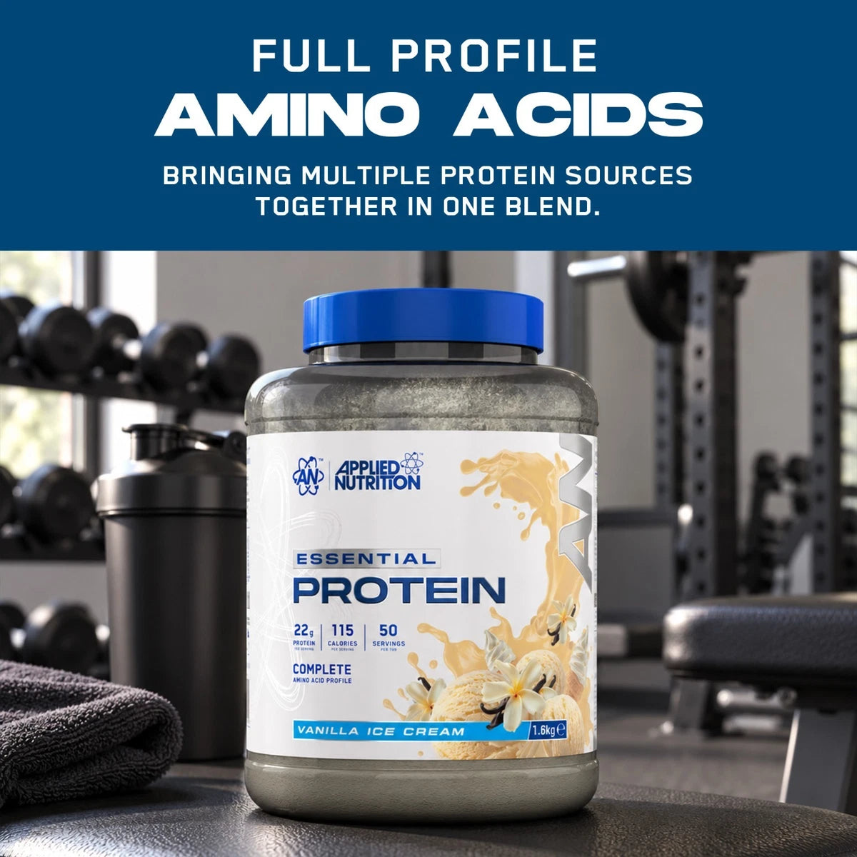 Applied Nutrition Essential Protein 1.6kg 22g Protein 50 Servings